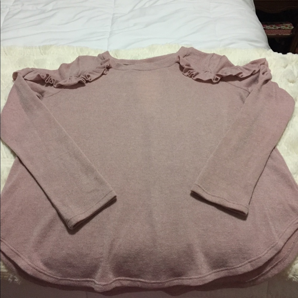 Pink Open Back Ruffled Top - Picture 2 of 5